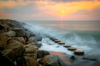 Sunrise over Fort Fisher  - Red Ribbon