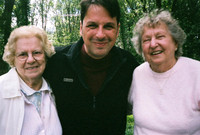Aunt Winnie, Cousin David's son David, and Aunt Evie.
