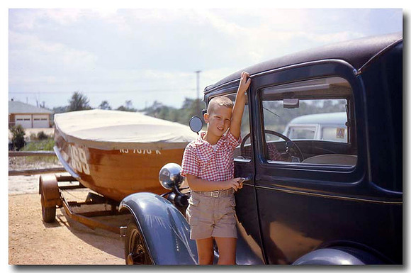 Me and an old car.