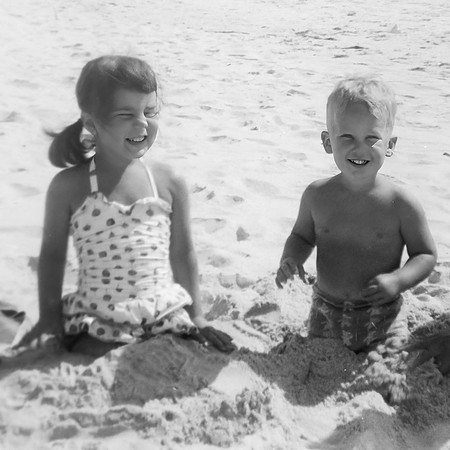 My sister Carol and me at Cape Cod