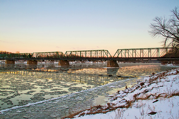 Sunrise on the Delaware River