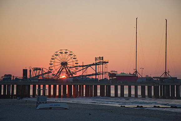 Steel Pier at sunrise
