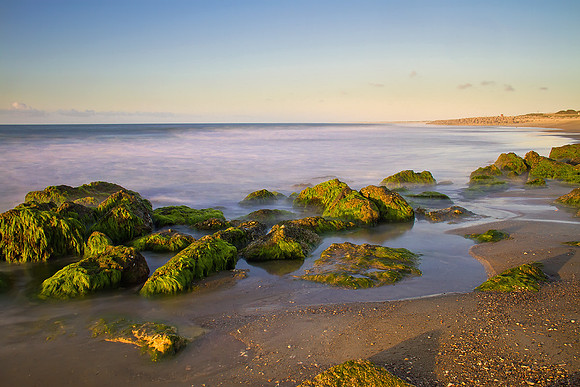 Rocks at Fort Fisher sunrise
