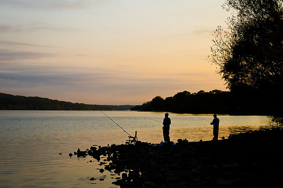 Fishermen at Lake Galina