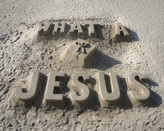 Christmas Day sand sculpture